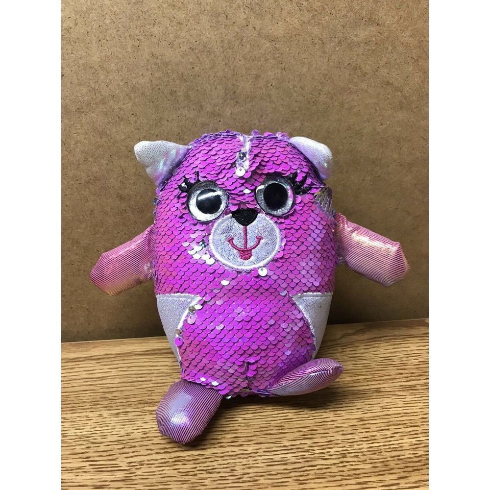 Cra-Z-Art Magic Flip Sequin Cuties Kitty Cat Feline Reversible Pink Hologram GUC